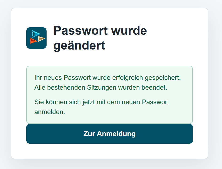 Passwort wurde geändert