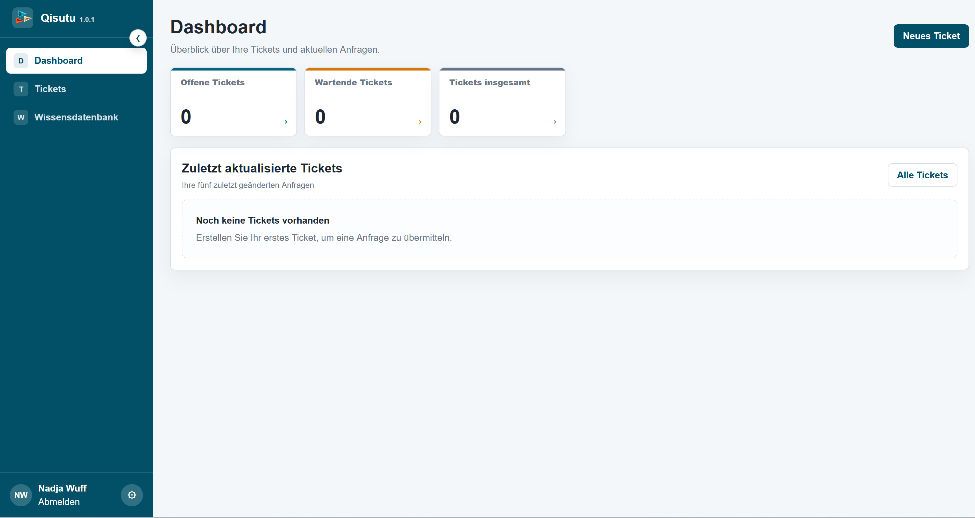 Dashboard do cliente